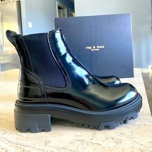 Rag Bone Leather Shaye Lug Sole Chelsea 